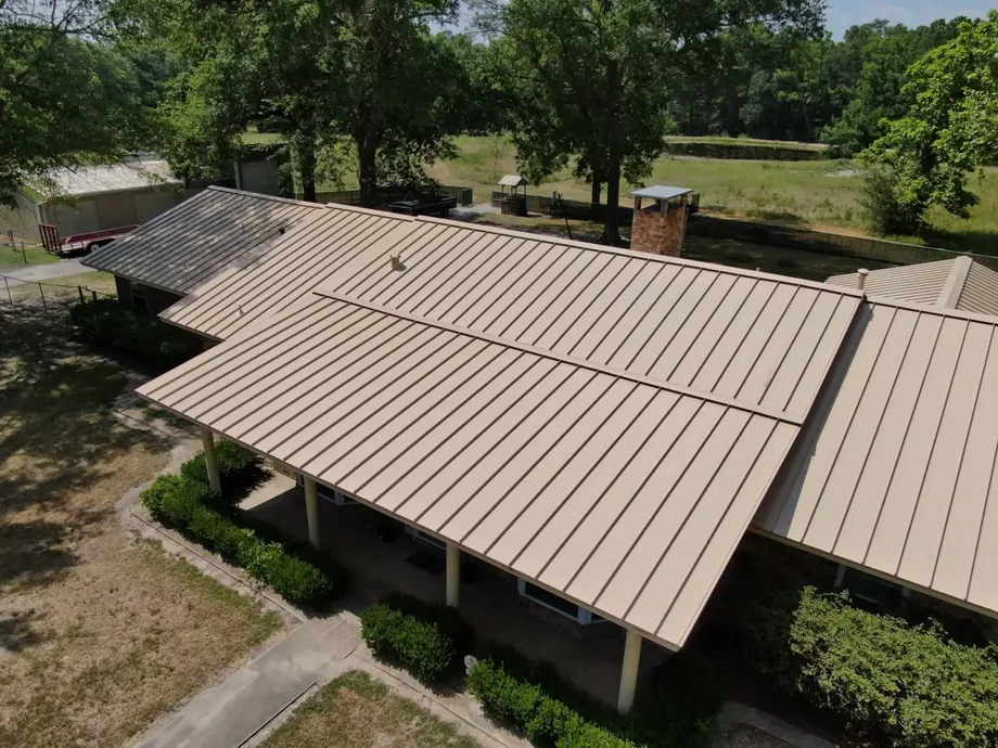completed standing seam metal roof replacement